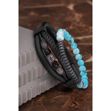 Jackferrero  Erkek Deri ve Doğaltaş Bileklik