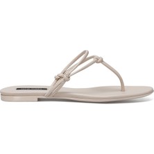 Nine West Etel 2fx Bej Kadın Düz Terlik