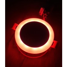 Çift Renkli Çap:24,5cm Sıva Altı Yuvarlak 24 Watt (18+6) LED Spot Armatür 3000K (Gün Işığı)