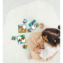 Bk Toys Çocuklar Için Eğitici-Öğretici Ahşap 4 Parça Yapboz Puzzle (6 Adet) - Model 5