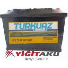 Yiğit Akü 12 V 75 Ah Turkuaz