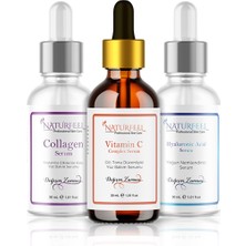 Naturfeel Collagen Serum + Hyaluronik Asit Serum + Vitamin C Serum 3'lü Bakım Seti