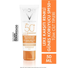 Vichy Ideal Soleil Güneş Kremi Leke Karşıtı E Vitamini Yüksek Koruma SPF50 50 ml