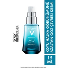 Vichy Mineral 89 Göz Çevresi Bakımı Kaynaklı Hyalüronik Asit ve Saf Kafein ile Nemlendirme 15 ml