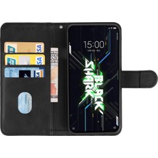 GZPLZ Xiaomi Black Shark 4 S Pro Için Deri Telefon Kılıfı Kırmızı (Yurt Dışından)