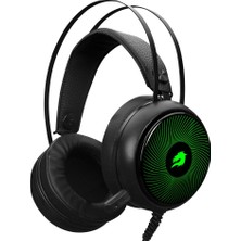 GameBooster H12 Rebel RGB 7.1 Virtual Kısa Mikrofonlu Siyah Oyuncu Kulaklığı GB-H12