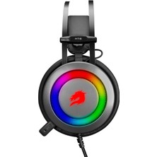 GameBooster H16 Storm RGB 7.1 Vitrual Kısa Mikrofonlu Gri Oyuncu Kulaklığı GB-H16