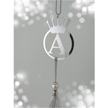 Lizpo Decor Çift Taraflı Ayna A Yazılı Krom Ayna Pleksi Araba Dikiz Aynası Süsü