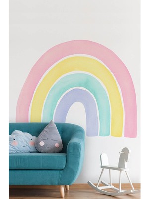 Kt Grup Pastel Gökkuşağı Dokulu Duvar Sticker