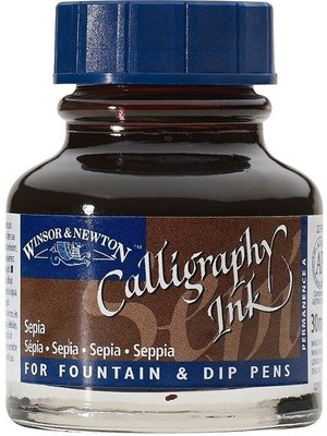 Artline Winsor&newton Kaligrafi Mürekkebi 30 Ml. Sepia 609 1111609