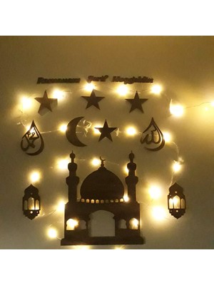 BAAÇ Ahşap Işıklı Ramazan Seti