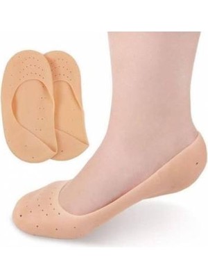 Hilall Shop Ayak Topuk Çorabı Silikon Patik Ten Rengi Çorap