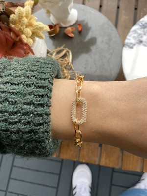 Jenny Daphne Kadın Altın Kaplama Bijuteri Bileklik Zirkon Taşlı