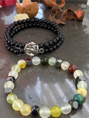 Jenny Daphne Gerçek Doğaltaş ve Çapa  Bileklik  Faturalı Renk Atmaz Garantili Hediye Paketli