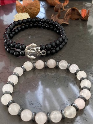 Jenny Daphne Gerçek Doğaltaş ve Çapa  Bileklik  Faturalı Renk Atmaz Garantili Hediye Paketli