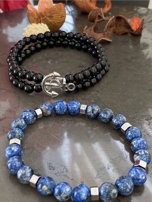 Jenny Daphne Gerçek Doğaltaş ve Çapa  Bileklik  Faturalı Renk Atmaz Garantili Hediye Paketli