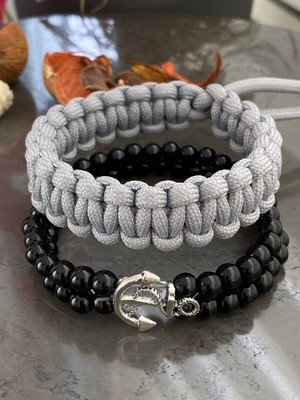 Jenny Daphne Gerçek Survivor ve Çapa  Bileklik  Faturalı Renk Atmaz Garantili Hediye Paketli