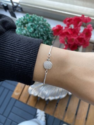 Jackferrero Kadın Gerçek Gümüş Kaplama Renk Atmaz Zirkon Taşlı Faturalı Garantili Hediye Paketli