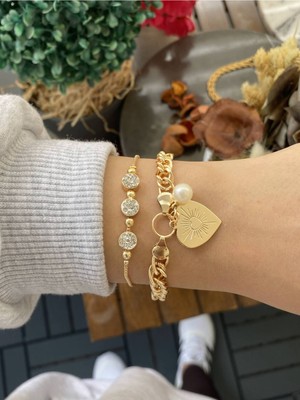 Jackferrero Kadın Gerçek 2 Li   Bileklik Seti  Faturalı Renk Atmaz Garantili Hediye Paketli