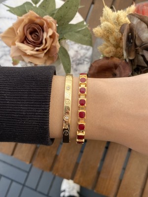 Jenny Daphne Kadın Altın Kaplama Bijuteri Bileklik Zirkon Taşlı 2 Li Set