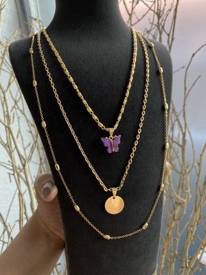 Jenny Daphne Kadın Altın Kaplama Renk Atmaz Kolye