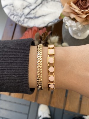 Jenny Daphne Kadın Altın Kaplama Bijuteri Bileklik Zirkon Taşlı 2 Li Set