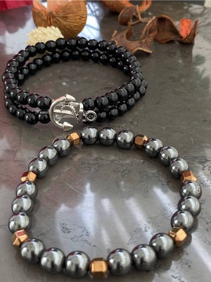 Jenny Daphne Gerçek Doğaltaş ve Çapa  Bileklik  Faturalı Renk Atmaz Garantili Hediye Paketli