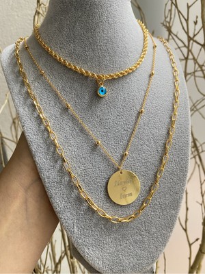 Jenny Daphne Kadın Altın Kaplama Renk Atmaz Kolye