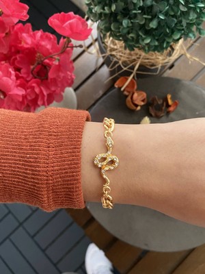 Jenny Daphne Gerçek Kadın Altın Kaplama  Bileklik  Faturalı Renk Atmaz Garantili Hediye Paketli