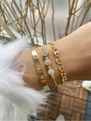 Jenny Daphne Kadın Bileklik Kombin 3 Lü Gerçek Ürün Renk Atmaz Faturalı