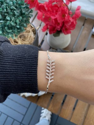 Jackferrero Kadın Gerçek Gümüş Kaplama Renk Atmaz Zirkon Taşlı Faturalı Garantili Hediye Paketli