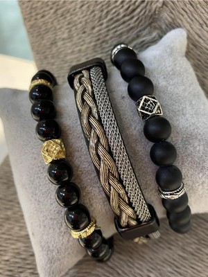 Jenny Daphne Erkek Gerçek Deri ve Doğaltaş Bileklik Kombin Faturalı Renk Atmaz Garantili Hediye Paketli