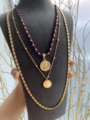 Jenny Daphne Kadın Altın Kaplama Renk Atmaz Kolye