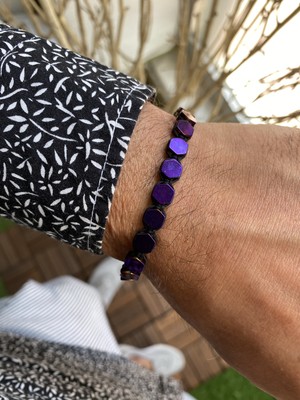 Jenny Daphne Erkek Makrome Örgü Erkek Bileklik Renk Atmaz Doğaltaş