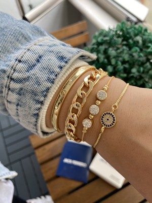 Jackferrero Kadın Altın Kaplama Renk Atmaz Bileklik