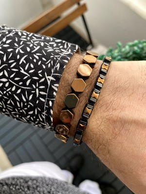 Jackferrero Kombin  Hematit Taşı Makrome El Örgüsü Erkek Bileklik