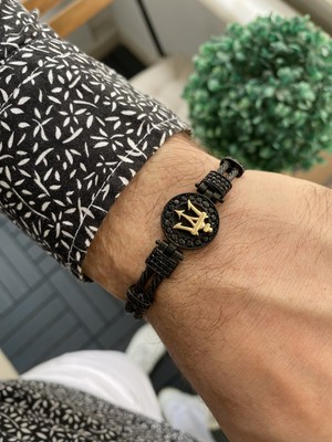 Jenny Daphne Erkek Tasarım Prinç Renk Atmaz Bileklik Kelepçe