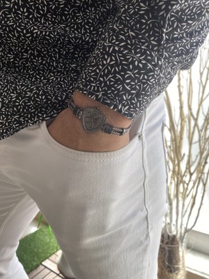 Jenny Daphne Erkek Çelik Gerçek Ürün Renk Atmaz Zirkon Taşlı