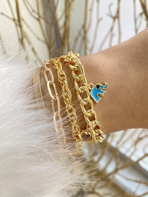 Jackferrero Kadın 4 Adet Kombin Bileklik Seti Altın Kaplama Renk Atmaz