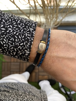 Jenny Daphne Erkek Deri Bileklik Gerçek Ürün Renk Atmaz