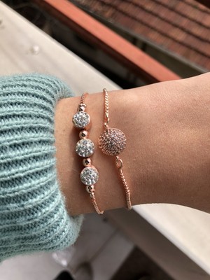 Jackferrero Özel Tasarım Rosse Renk  Kadın Kombin  Bileklik Seti  Renk Atmaz