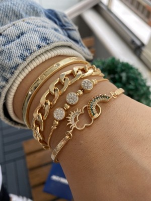 Jackferrero Kadın Altın Kaplama Renk Atmaz Bileklik