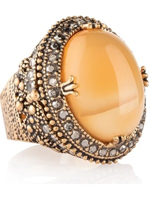 Zeynep Büyükbay Akik Doğal Taş Yüzük (Ayarlanabilir) - Ml4