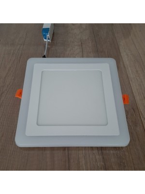 Cnl Çift Renkli Boyut: 24X24CM Sıva Altı Kare 24 Watt (18+6) LED Spot Armatür 6500K (Beyaz Aydınlatma)