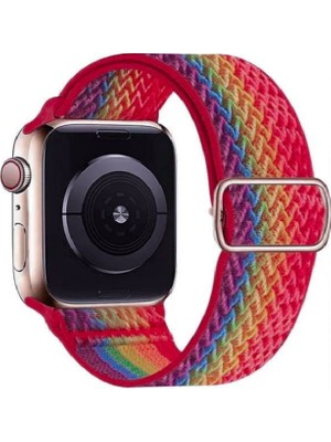 Gregoss Apple Watch Uyumlu Saat Bandı ( 38-40-41 Mm)Ayarlanabilir Elastik Solo Döngü Kordon