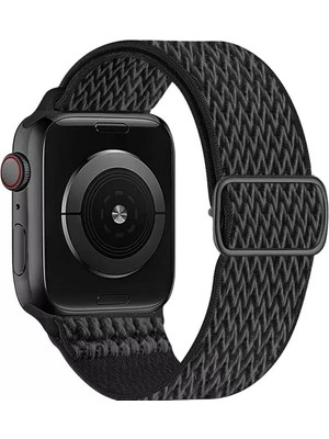 Gregoss Apple Watch Uyumlu Saat Bandı ( 38-40-41 Mm)Ayarlanabilir Elastik Solo Döngü Kordon