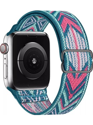 Gregoss Apple Watch Uyumlu Saat Bandı ( 38-40-41 Mm)Ayarlanabilir Elastik Solo Döngü Kordon