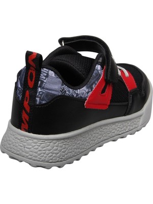 Mp Çocuk Cırt Cırtlı Siyah-Kırmızı Anorak Spor Ayakkabı