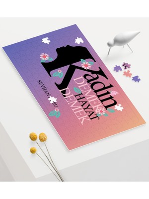 BK Kişiye Özel Kadınlar Günü Hayat Tasarımlı 240 Parça A3 Puzzle - 1