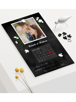 BK Kişiye Özel Fotoğraflı Yıldönümü 240 Parça A3 Puzzle - 2